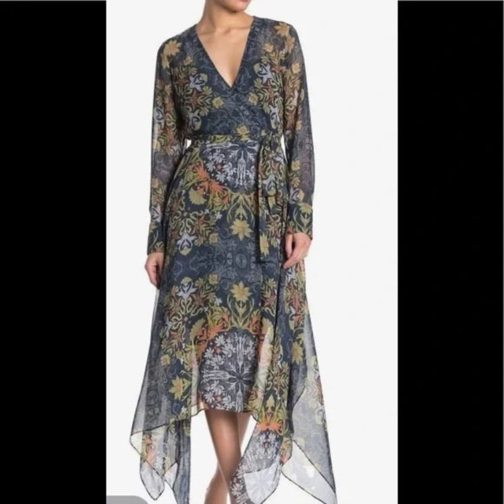 Elegant Wrap Dress with Matching Slip